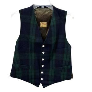 Vintage McGregor Wool Tartan Vest Made USA Size 42